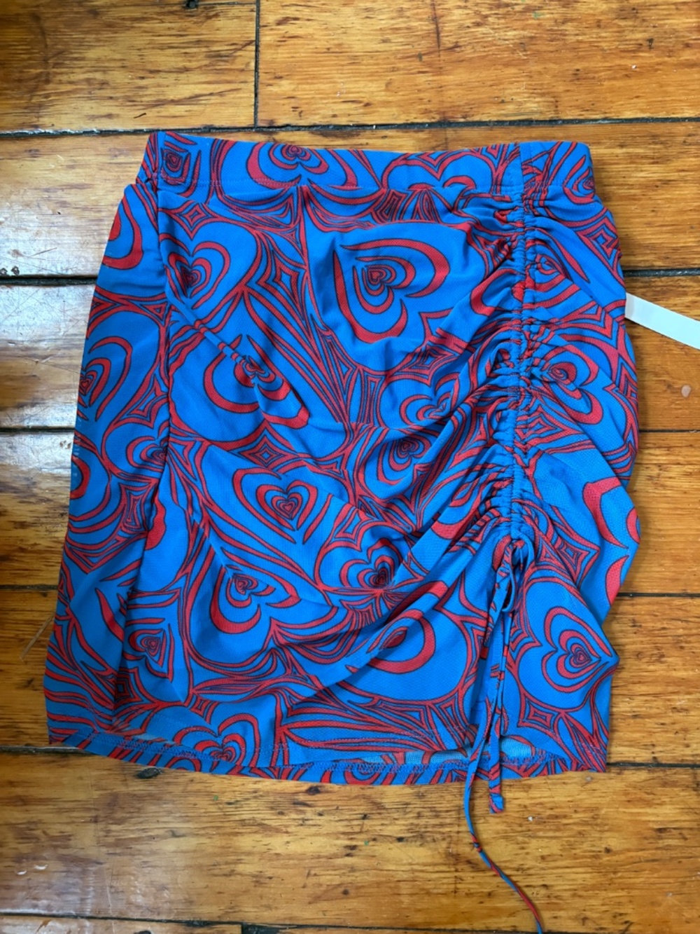 NWT Lisa Says Gah Ruby Hearts Ruched Skirt